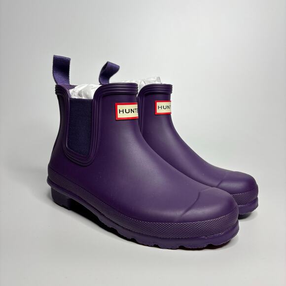 Hunter Original Waterproof Chelsea Rain Boots in Dark Iris - Picture 6 of 9